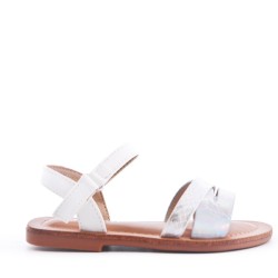 Girl's faux leather sandal