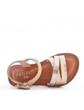 Sandale fille en simili cuir