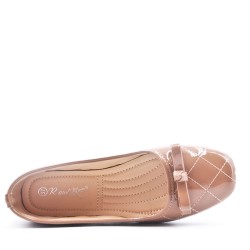 Ballerine confort en simili cuir