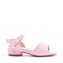 Girl's faux leather sandal