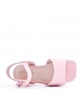 Girl's faux leather sandal