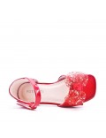 Sandale fille en simili cuir