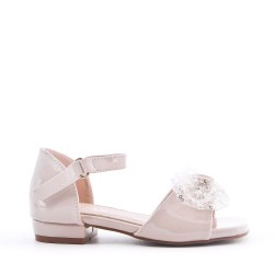 Sandale fille en simili cuir