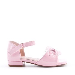 Sandale fille en simili cuir