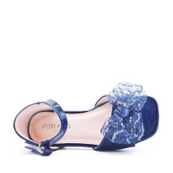 Sandale fille en simili cuir