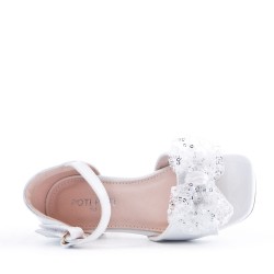 Sandale fille en simili cuir