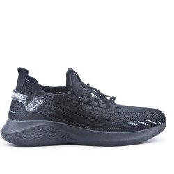 Men's textile lace-up basket