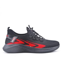 Men's textile lace-up basket