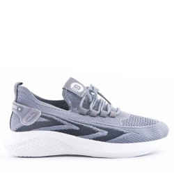 Men's textile lace-up basket