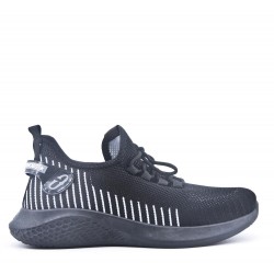 Men's textile lace-up basket