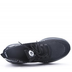 Men's textile lace-up basket