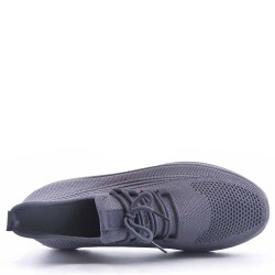 Men's textile lace-up basket