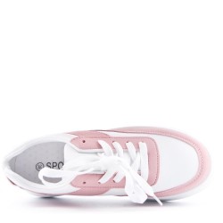 Women's faux leather sneaker