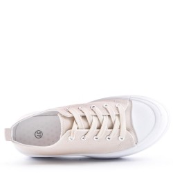 Basket lacet en textile pour femme