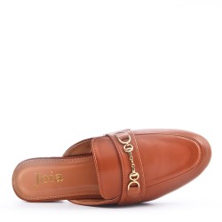 Faux leather slipper