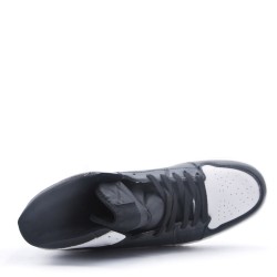 Lace-up faux leather sneaker