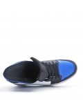 Lace-up faux leather sneaker