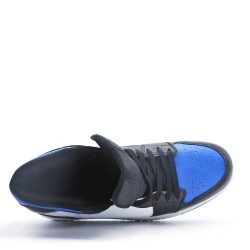 Lace-up faux leather sneaker