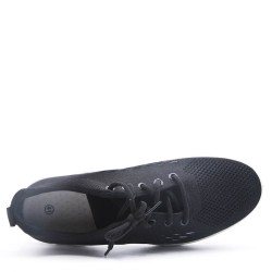 Men's textile lace-up basket