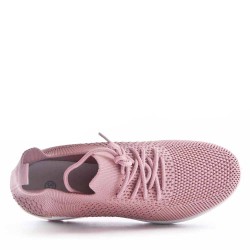 Zapatilla de cuña textil para mujer