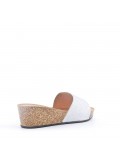 Slipper in mixed materials for women