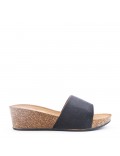 Slipper in mixed materials for women