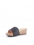 Slipper in mixed materials for women