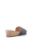 Slipper in mixed materials for women