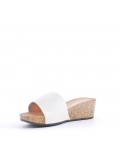 Slipper in mixed materials for women