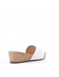 Slipper in mixed materials for women