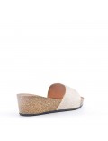 Slipper in mixed materials for women