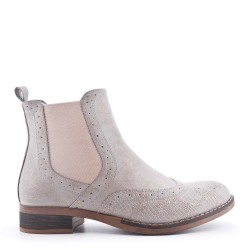 Faux leather ankle boot