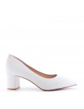 Women's faux leather heeled pumps