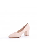 Women's faux leather heeled pumps