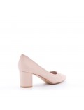 Women's faux leather heeled pumps