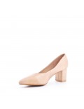 Women's faux leather heeled pumps