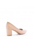 Women's faux leather heeled pumps