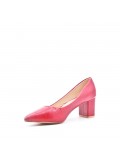 Women's faux leather heeled pumps