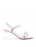 Transparent heel sandal for women