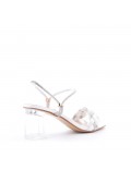 Transparent heel sandal for women