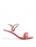 Transparent heel sandal for women