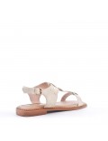 Big size 38-43 -Flat sandal in mixed materials