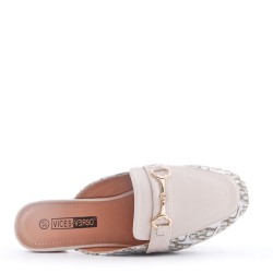 Slipper in mixed materials for women