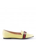 Moccasin in mixed materials for women