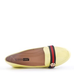 Moccasin in mixed materials for women