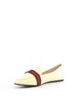 Moccasin in mixed materials for women