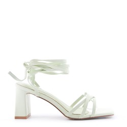 Faux leather heeled sandal