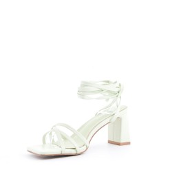 Faux leather heeled sandal