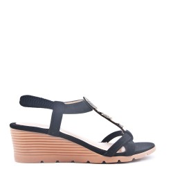 Sandale en mix matières pour femme 