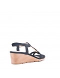 Sandale en mix matières pour femme 